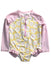 A Pink Rash Guards from Caden Lane in size 2T for girl. (Front View)