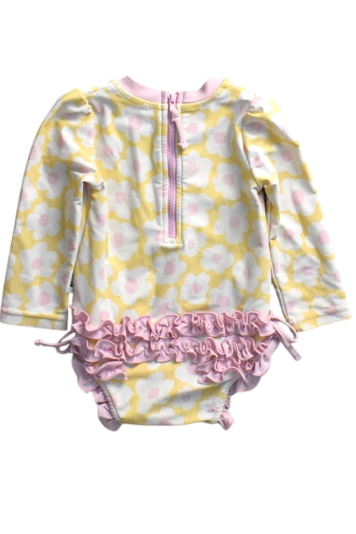 A Yellow Swimsuits from Caden Lane in size 12-18M for girl. (Front View)