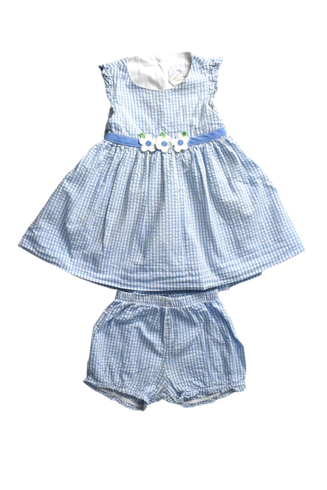 A Blue Sleeveless Dresses from Florence Eiseman in size 6-12M for girl. (Front View)