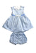 A Blue Sleeveless Dresses from Florence Eiseman in size 6-12M for girl. (Front View)