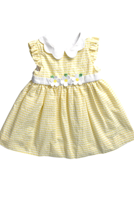 A Yellow Short Sleeve Dresses from Florence Eiseman in size 12-18M for girl. (Front View)