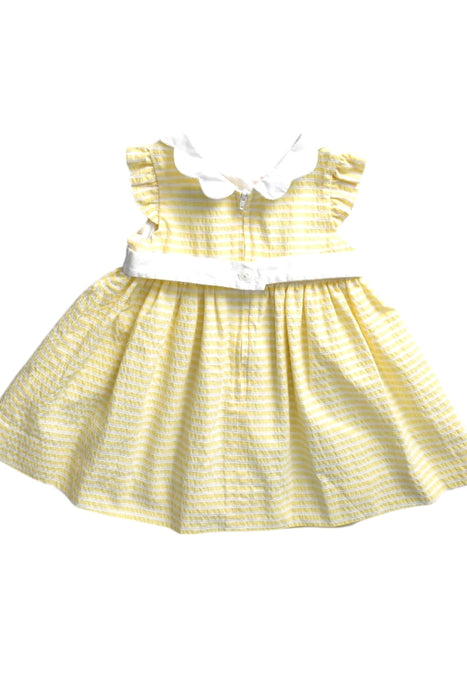 A Yellow Short Sleeve Dresses from Florence Eiseman in size 12-18M for girl. (Back View)