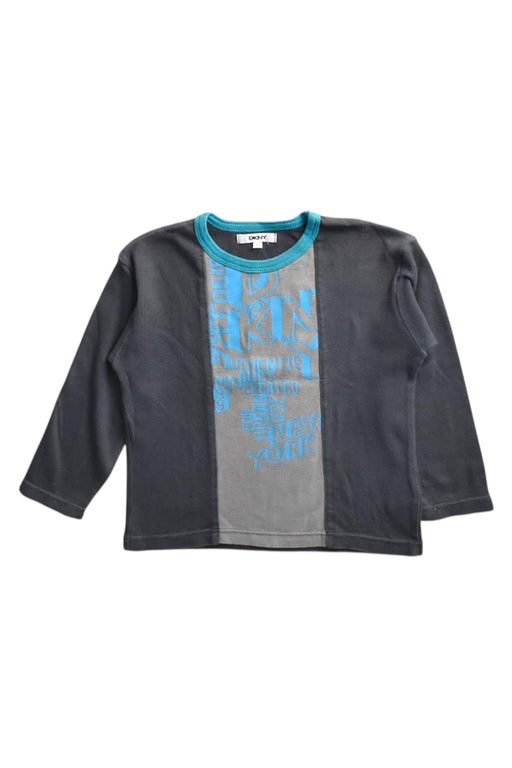 A Grey Long Sleeve T Shirts from DKNY in size 4T for boy. (Front View)
