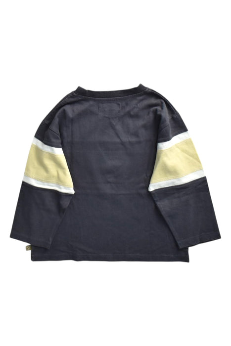 A Navy Long Sleeve T Shirts from Jean Bourget in size 4T for boy. (Back View)