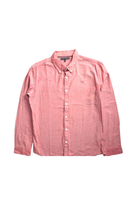 A Pink Long Sleeve Shirts from Tommy Hilfiger in size 14Y for girl. (Front View)