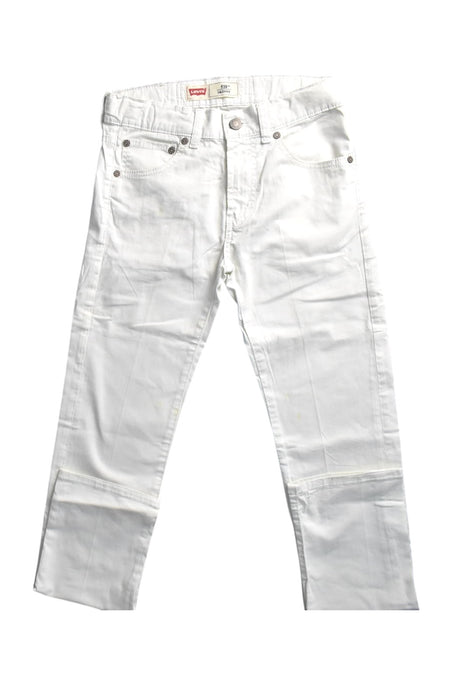 A White Jeans from Levi's in size 13Y for girl. (Front View)