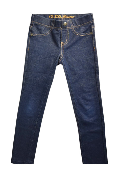 A Navy Leggings from Guess Jeans in size 7Y for girl. (Front View)