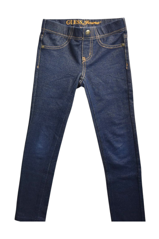 A Navy Leggings from Guess Jeans in size 7Y for girl. (Front View)
