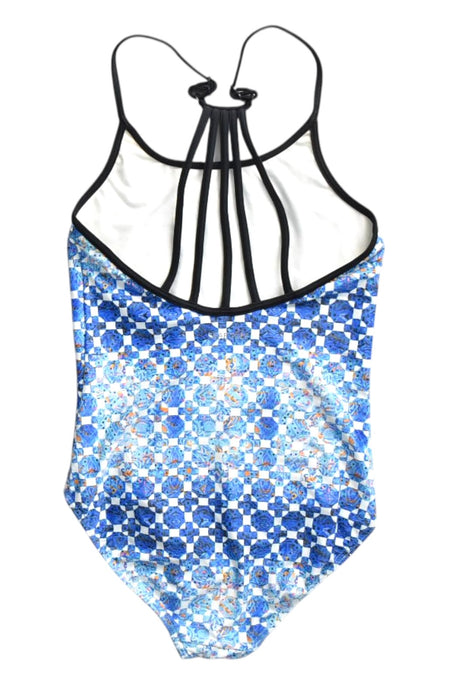 A Blue Swimsuits from Seafolly in size 10Y for girl. (Back View)