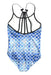 A Blue Swimsuits from Seafolly in size 10Y for girl. (Back View)