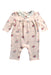 A Pink Long Sleeve Rompers from Janie & Jack in size 0-3M for girl. (Front View)