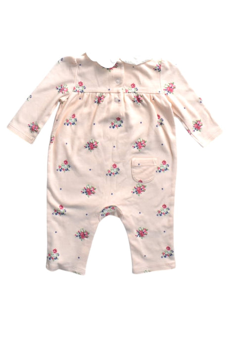 A Pink Long Sleeve Rompers from Janie & Jack in size 0-3M for girl. (Back View)