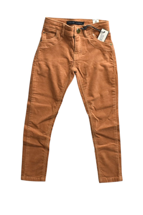 A Brown Jeans from IKKS in size 4T for neutral. (Front View)
