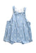 A Blue Overall Shorts from Seed in size 3-6M for girl. (Front View)