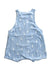 A Blue Overall Shorts from Seed in size 3-6M for girl. (Back View)