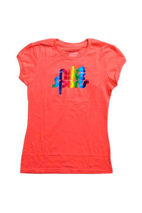 A Pink Short Sleeve T Shirts from Nike in size 10Y for girl. (Front View)