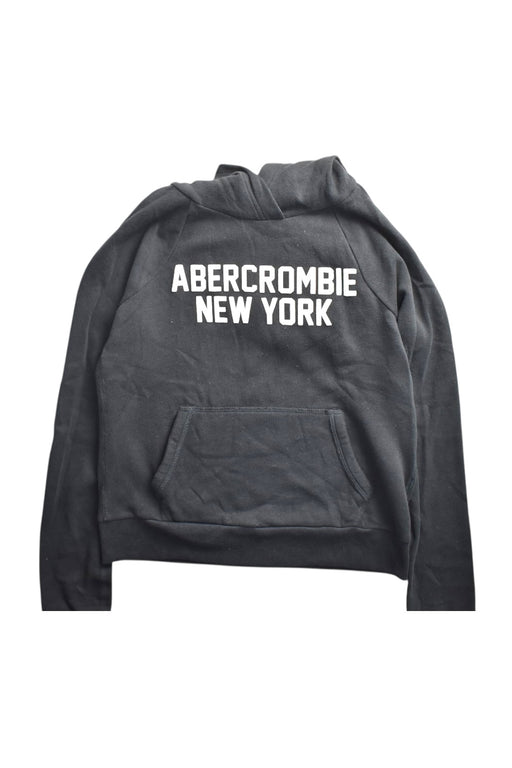 A Black Hooded Sweatshirts from Abercrombie & Fitch in size 13Y for neutral. (Front View)