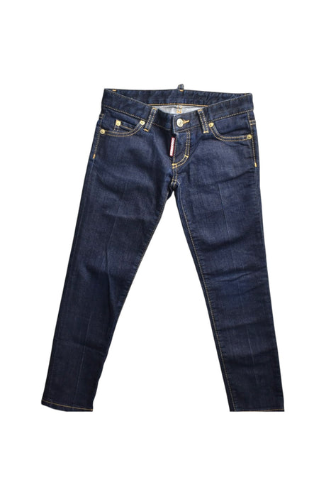 A Navy Jeans from DSquared2 in size 8Y for girl. (Front View)