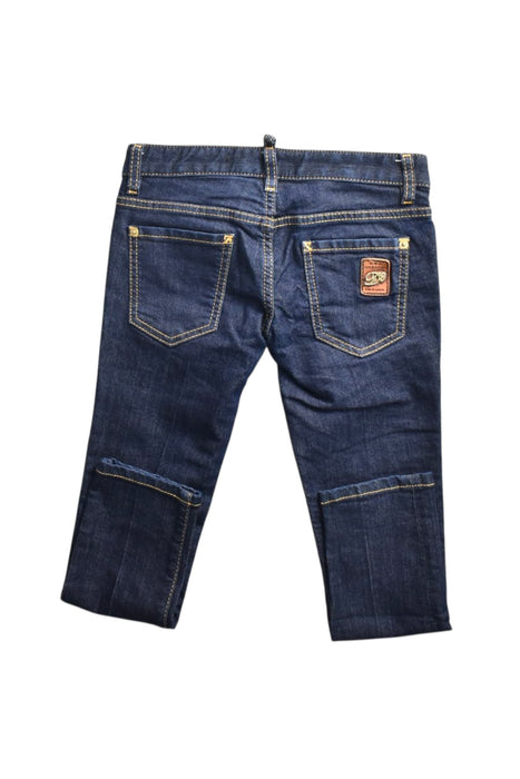 A Navy Jeans from DSquared2 in size 8Y for girl. (Back View)