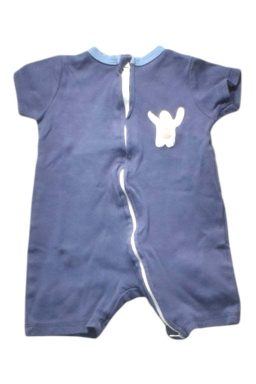 A Navy Short Sleeve Rompers from Mamas & Papas in size 6-12M for boy. (Front View)