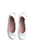 A White Flats from Pablosky in size 9Y for girl. (Back View)