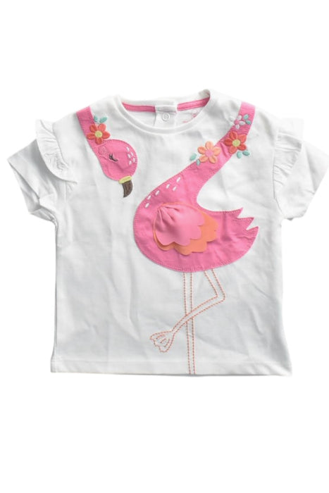 A Pink Short Sleeve T Shirts from Mothercare in size 6-12M for girl. (Front View)