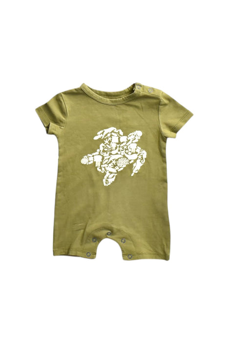 A Green Short Sleeve Rompers from Elly in size 6-12M for neutral. (Front View)