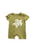 A Green Short Sleeve Rompers from Elly in size 6-12M for neutral. (Front View)