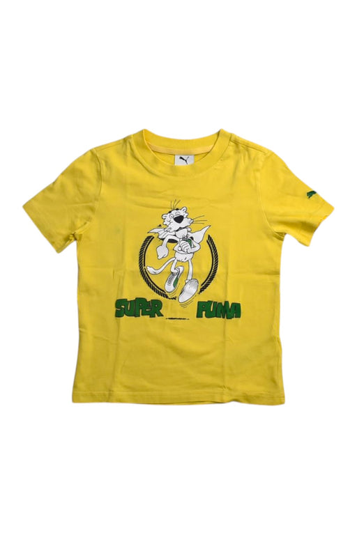 A Yellow Short Sleeve T Shirts from Puma in size 7Y for neutral. (Front View)