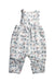 A White Long Overalls from Jacadi in size 3-6M for girl. (Back View)