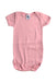 A Pink Short Sleeve Bodysuits from Petit Bateau in size 3-6M for girl. (Front View)