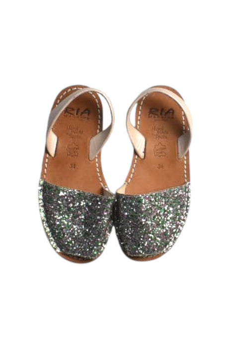 A Silver Sandals from RIA Menorca in size 10Y for girl. (Back View)