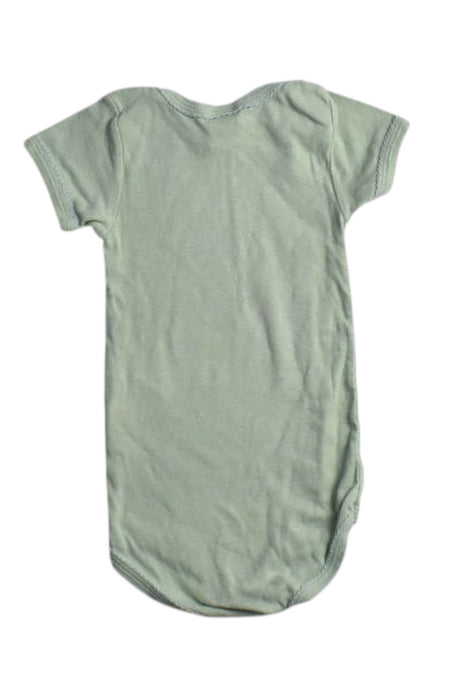 A Green Short Sleeve Bodysuits from Petit Bateau in size 12-18M for neutral. (Back View)