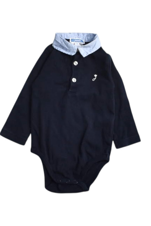 A Navy Long Sleeve Bodysuits from Jacadi in size 6-12M for boy. (Front View)