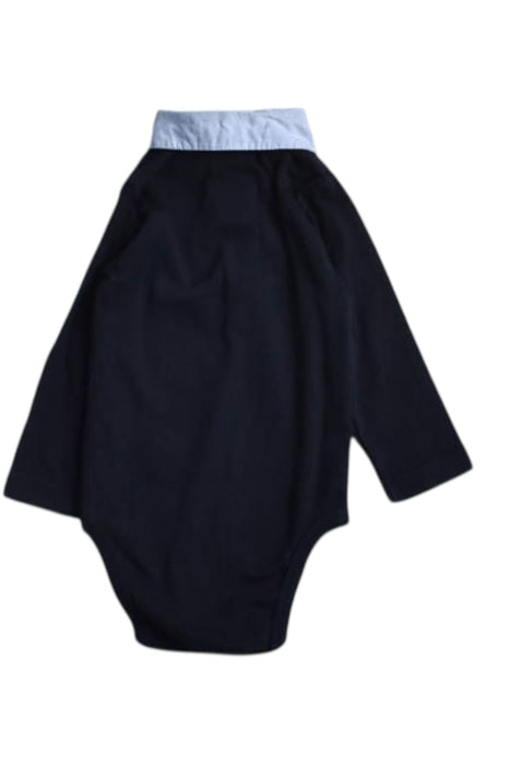 A Navy Long Sleeve Bodysuits from Jacadi in size 6-12M for boy. (Back View)