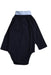 A Navy Long Sleeve Bodysuits from Jacadi in size 6-12M for boy. (Back View)