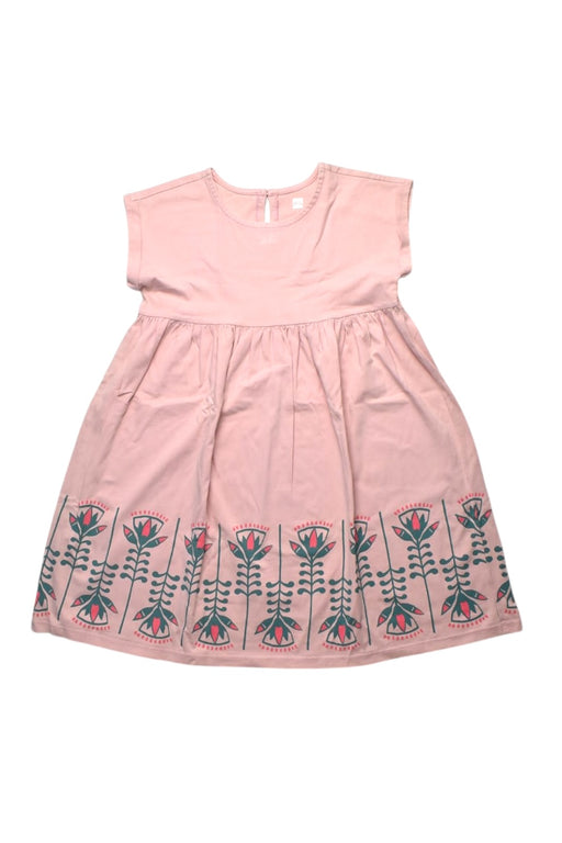 A Pink Sleeveless Dresses from Tea in size 7Y for girl. (Front View)