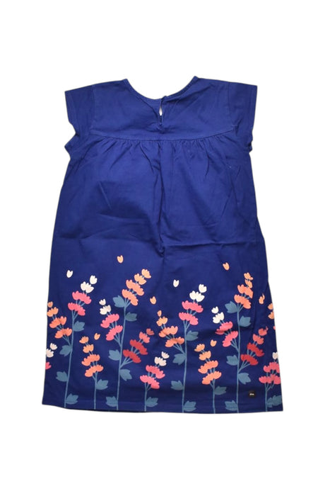 A Navy Sleeveless Dresses from Tea in size 7Y for girl. (Back View)