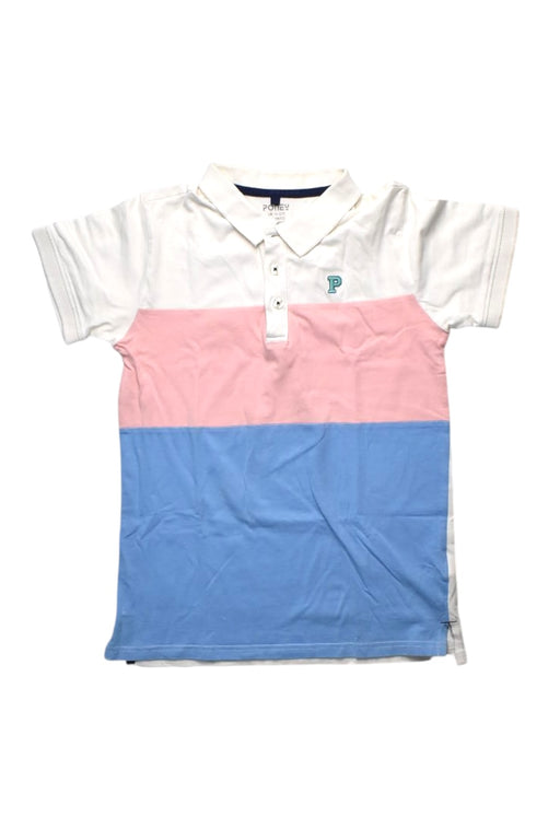 A White Short Sleeve Polos from PONEY in size 11Y for boy. (Front View)