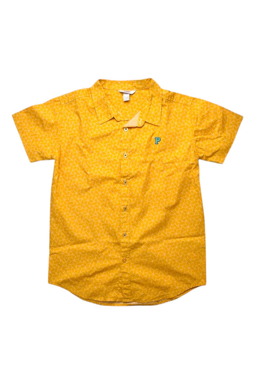 A Yellow Short Sleeve Shirts from PONEY in size 11Y for boy. (Front View)