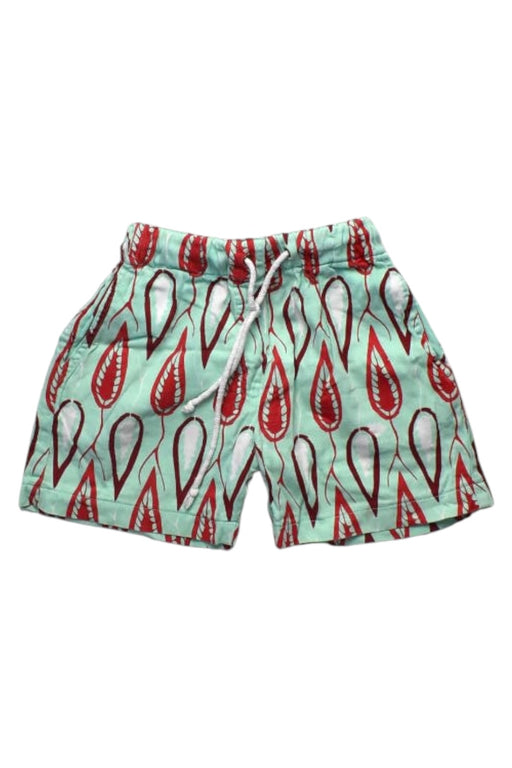 A Green Shorts from Roses & Rhinos in size 3T for boy. (Front View)