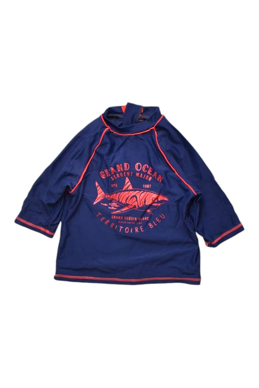 A Navy Rash Guards from Sergent Major in size 4T for boy. (Front View)