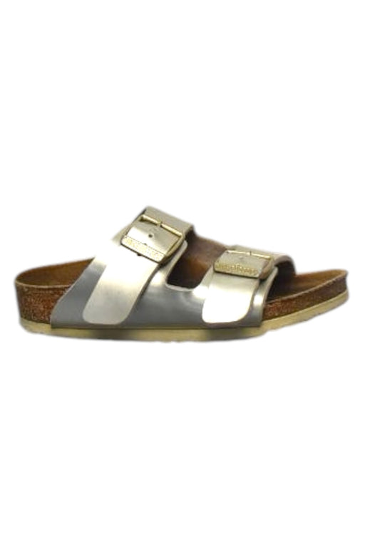 A Metallic Sandals from Birkenstock in size 4T for girl. (Front View)