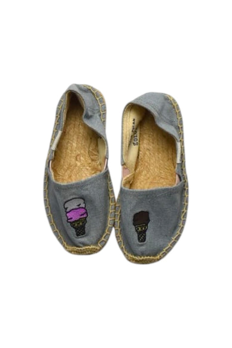 A Grey Espadrilles from Soludos in size 4T for neutral. (Back View)