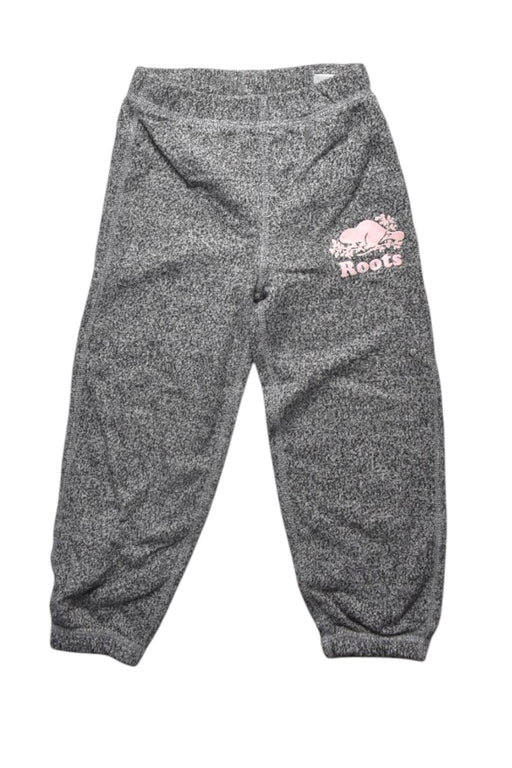 A Grey Sweatpants from Roots in size 3T for girl. (Front View)