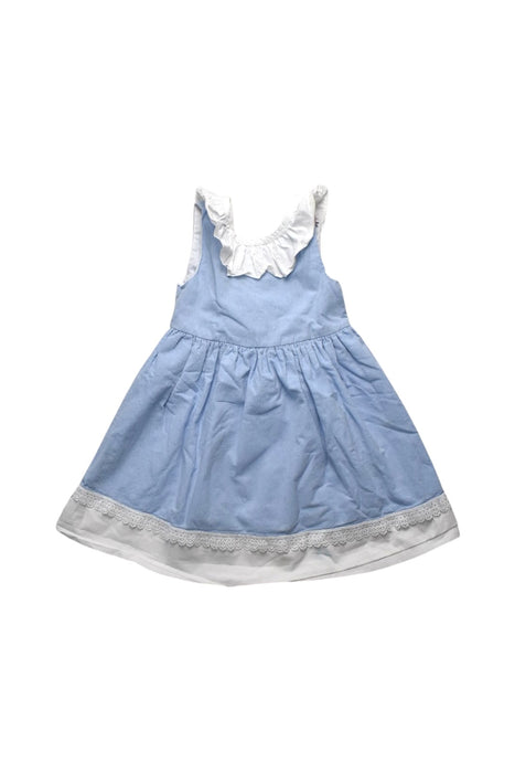 A Blue Sleeveless Dresses from Catherine Malandrino in size 4T for girl. (Front View)