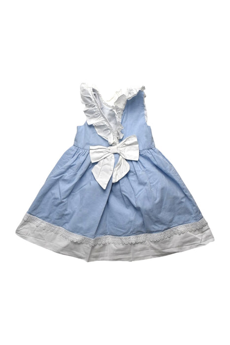 A Blue Sleeveless Dresses from Catherine Malandrino in size 4T for girl. (Back View)