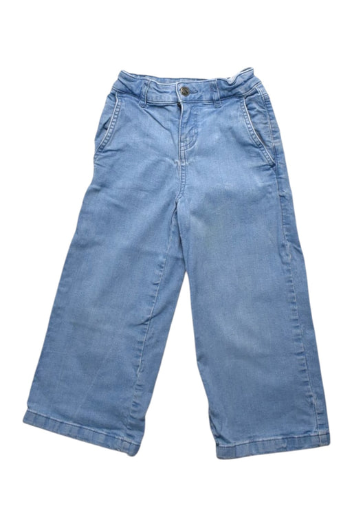 A Blue Jeans from Petit Bateau in size 5T for girl. (Front View)