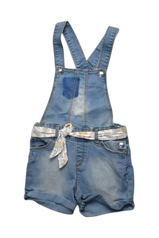 A Blue Overall Shorts from 7 For All Mankind in size 3T for girl. (Front View)