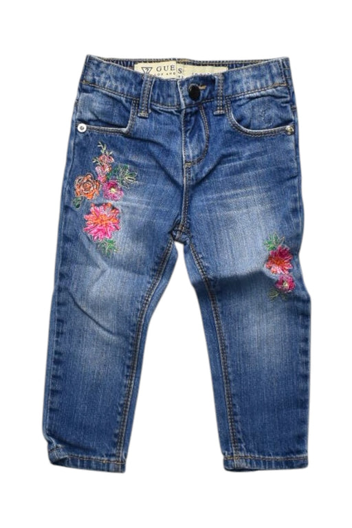 A Blue Jeans from Guess in size 12-18M for girl. (Front View)